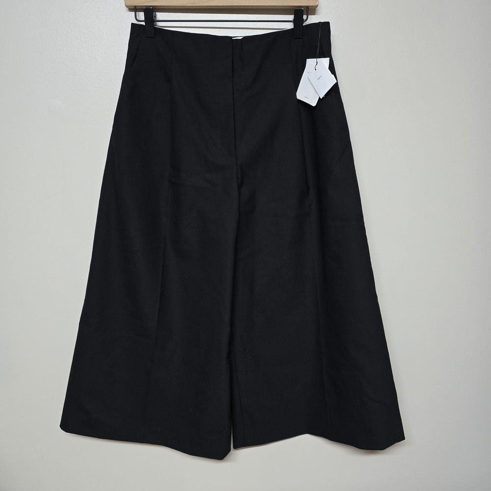 Sandro Hodei Culottes Pants 40 EU 8 US Black Pleated Cropped‎ Wide Leg - Picture 2 of 9